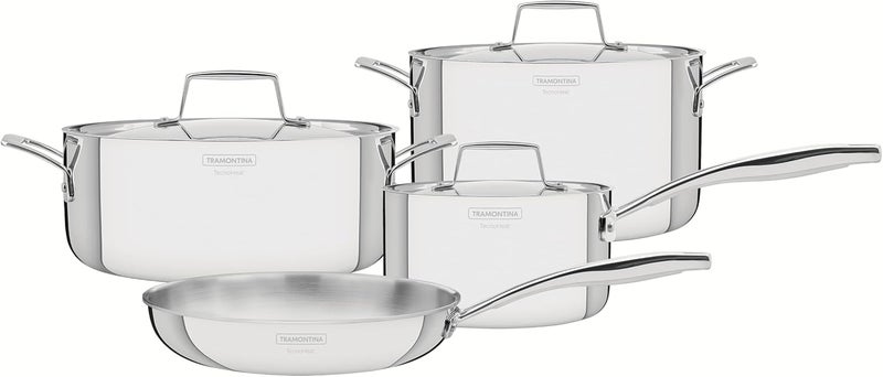 Tramontina Grano 7-piece stainless steel cookware set with tri-ply body, 65140126 - Image 1